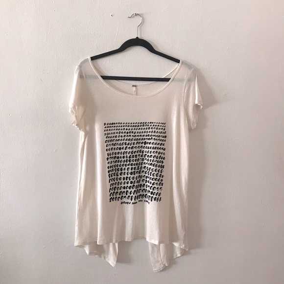 Free People Tops - Free People Davey & The Chains Oversized Tee Sz S